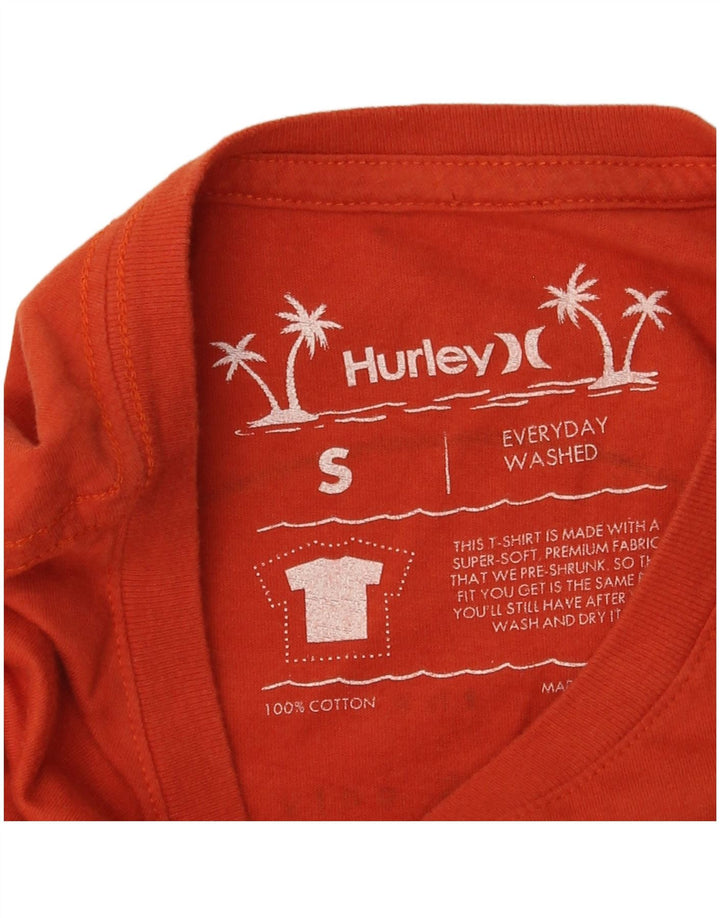 HURLEY T-Shirt Graphique Homme Petit Orange Coton