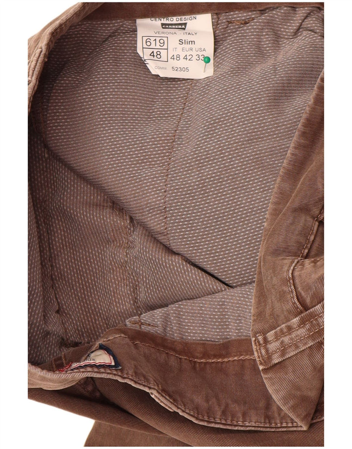 Carrera Pantalon cargo slim pour homme IT 48 Medium W33 L32 Marron Coton