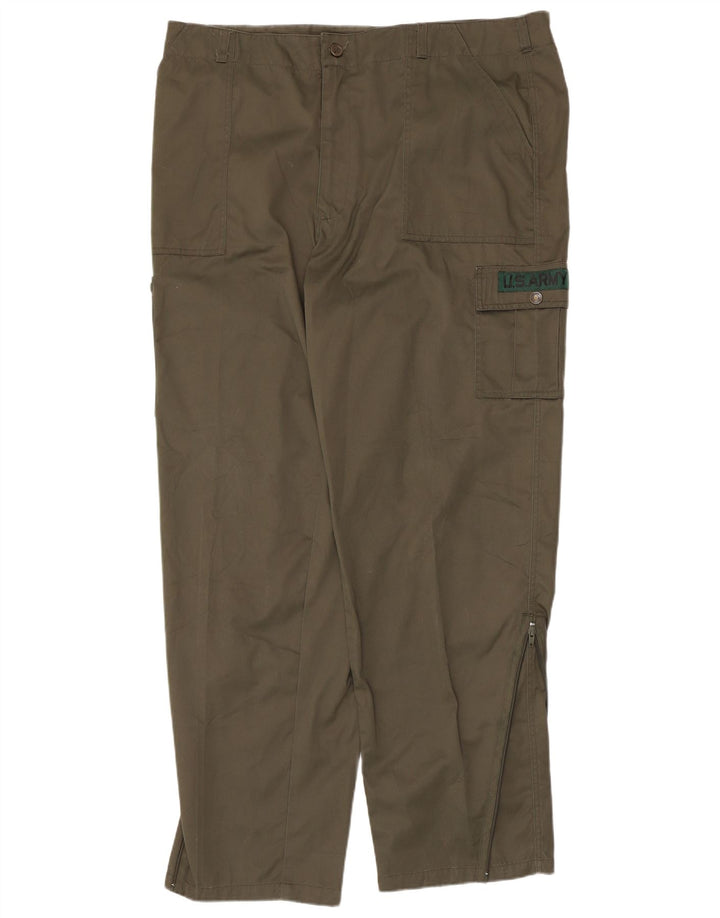 Pantalon cargo droit vintage pour homme IT 58 4XL W40 L31 Kaki Polyester