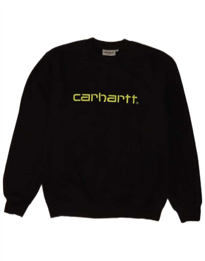 Carhartt Sweat-shirt graphique pour homme Petit coton noir