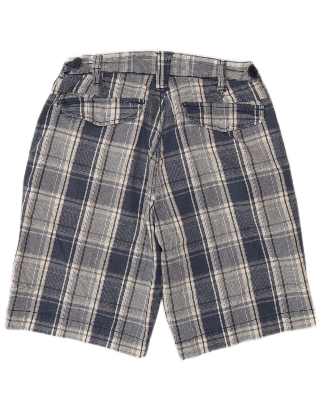 Outsider Short Chino Homme W30 Coton Bleu Moyen à Carreaux