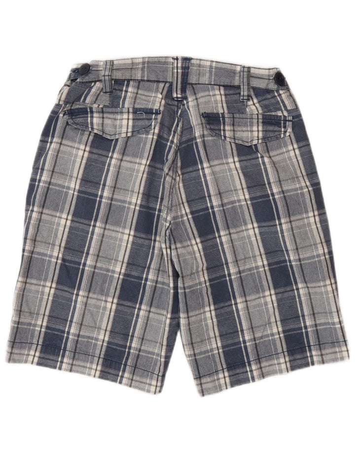 Outsider Short Chino Homme W30 Coton Bleu Moyen à Carreaux