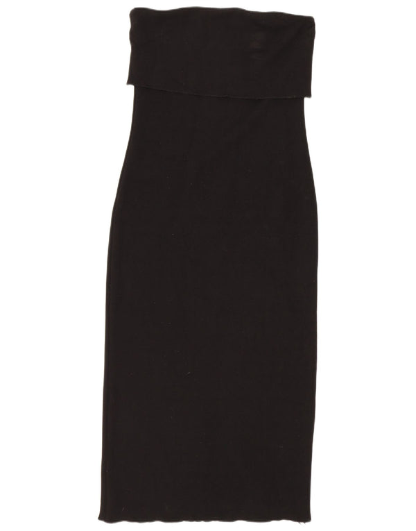Zara Robe bustier femme UK 12 Medium Noir Viscose
