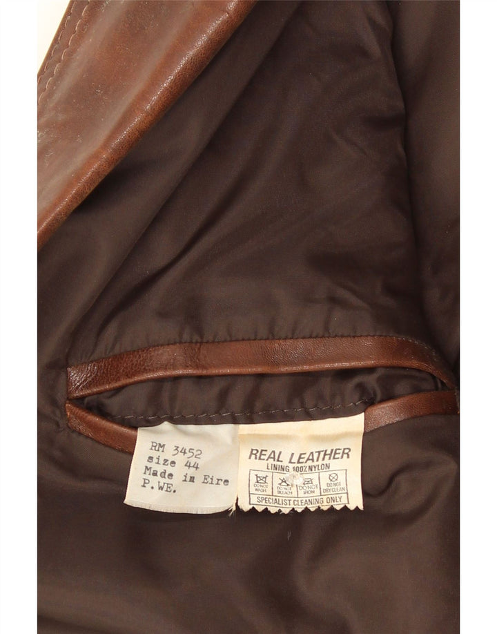 Veste blazer en cuir vintage pour homme à 2 boutons IT 44 XS Cuir marron