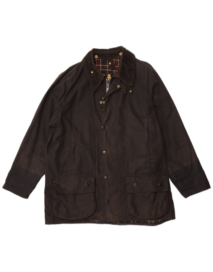 Barbour Veste en coton ciré Beaufort pour homme UK 44 Grand coton noir