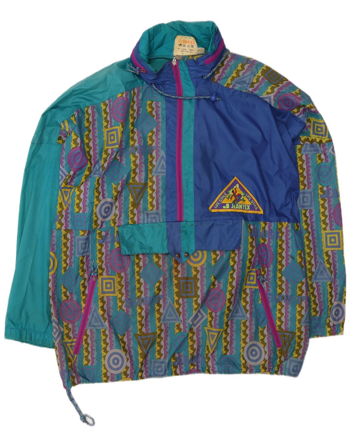 J Jeantex Veste de Pluie à Capuche Homme IT 50/52 Large Multicolore Géométrique
