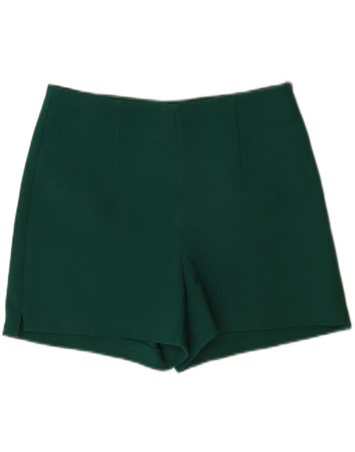 Zara Short décontracté taille haute pour femme Medium W28 Vert Polyester