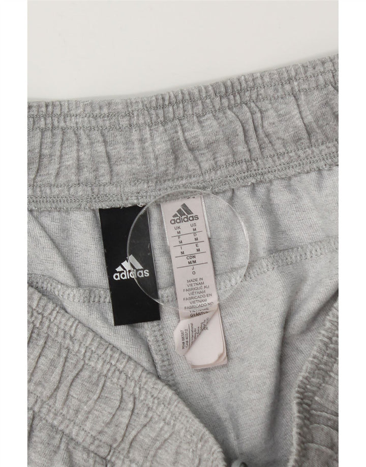 Adidas Short de Sport Homme Gris Moyen Coton