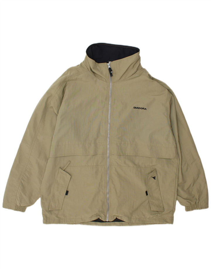 Diadora Veste de pluie à capuche pour homme UK 38 Medium Kaki Polyamide