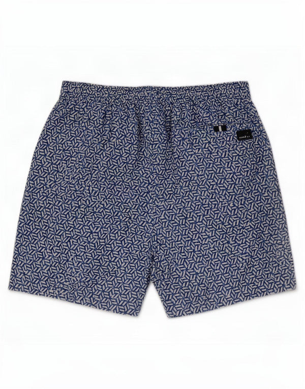 Marks & Spencer Short de bain homme grand bleu géométrique polyester
