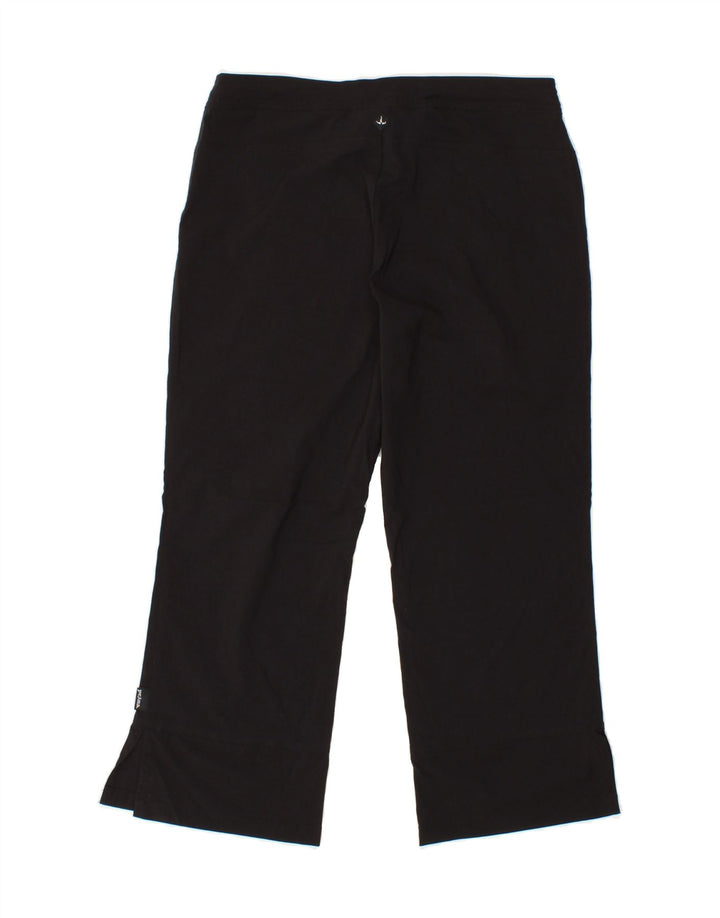 PRANA Womens Tracksuit Trousers UK 14 Medium Black Polyester Vintage Prana and Second-Hand Prana from Messina Hembry 