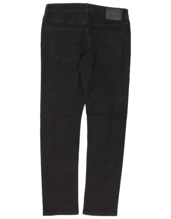 Jack & Jones Mens Straight Jeans W32 L32 Black Cotton