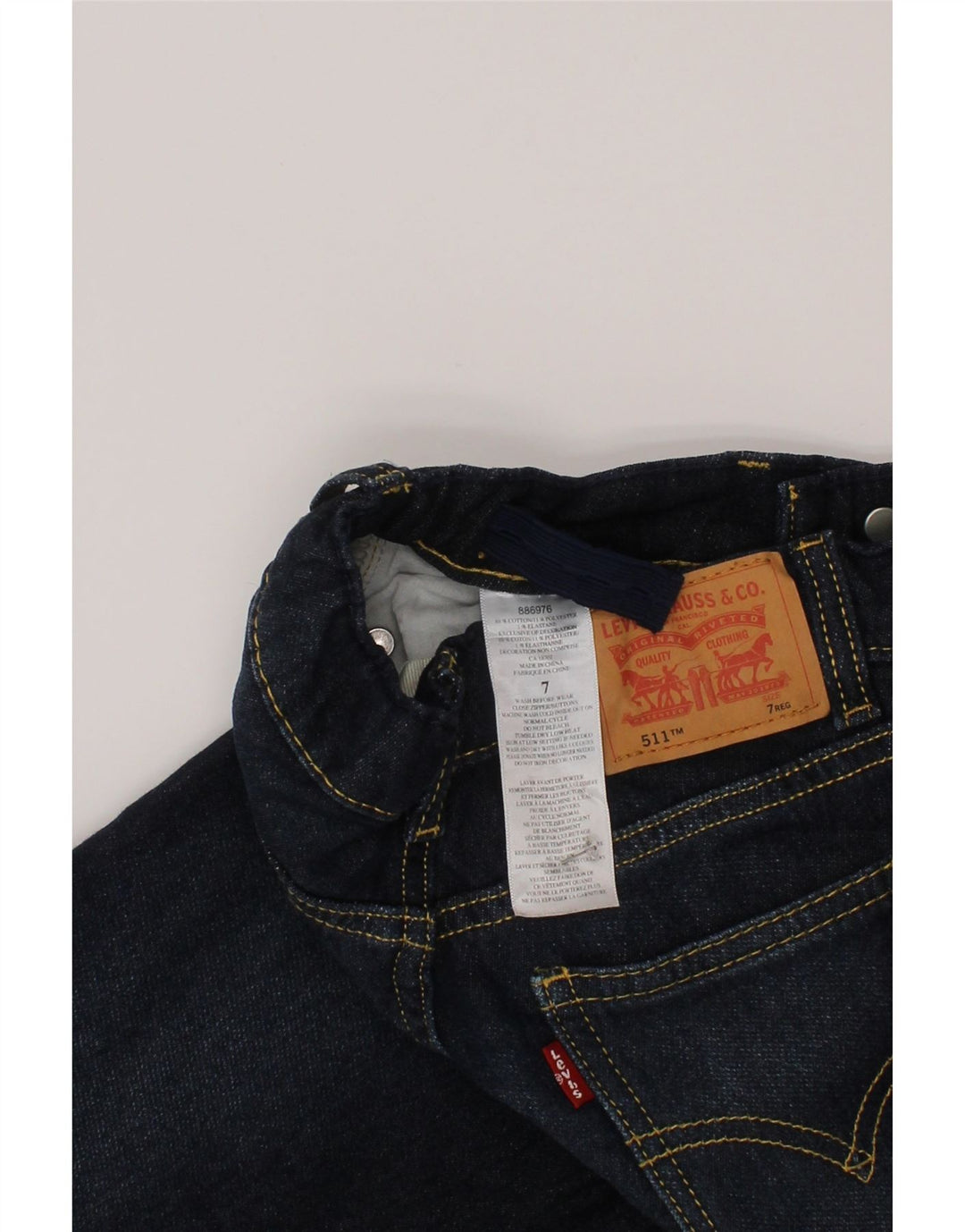 Levi's Garçon 511 Jean Slim 6-7 ans W24 L22 Bleu Coton