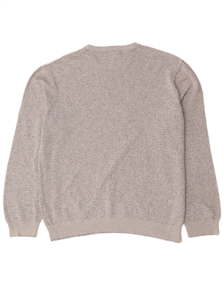 Marks & Spencer Pull col rond pour homme XL en coton moucheté gris