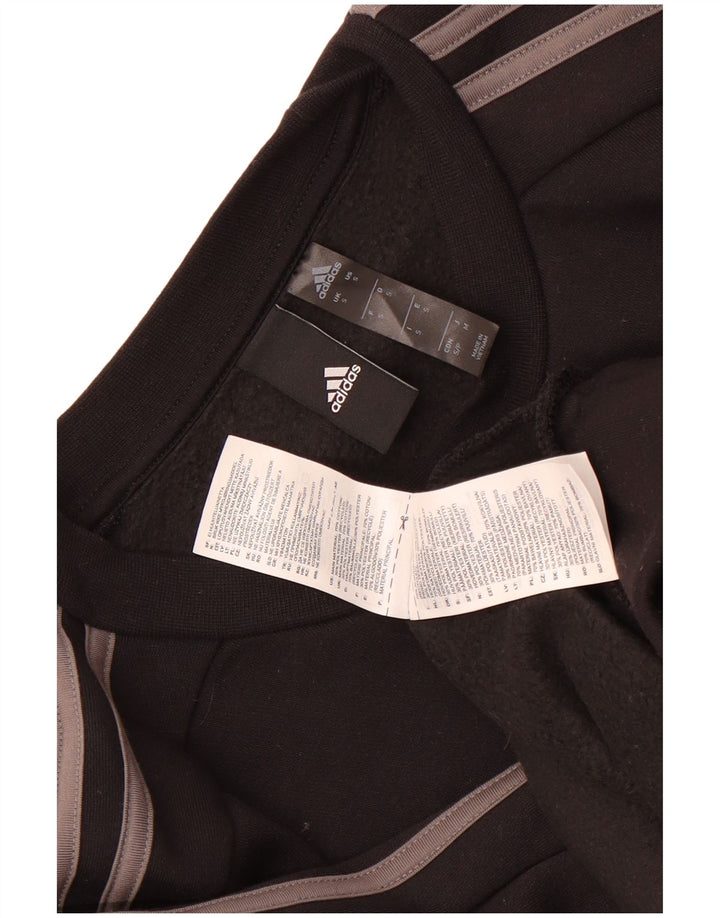 Adidas Sweat-shirt pour homme en coton noir Taille S