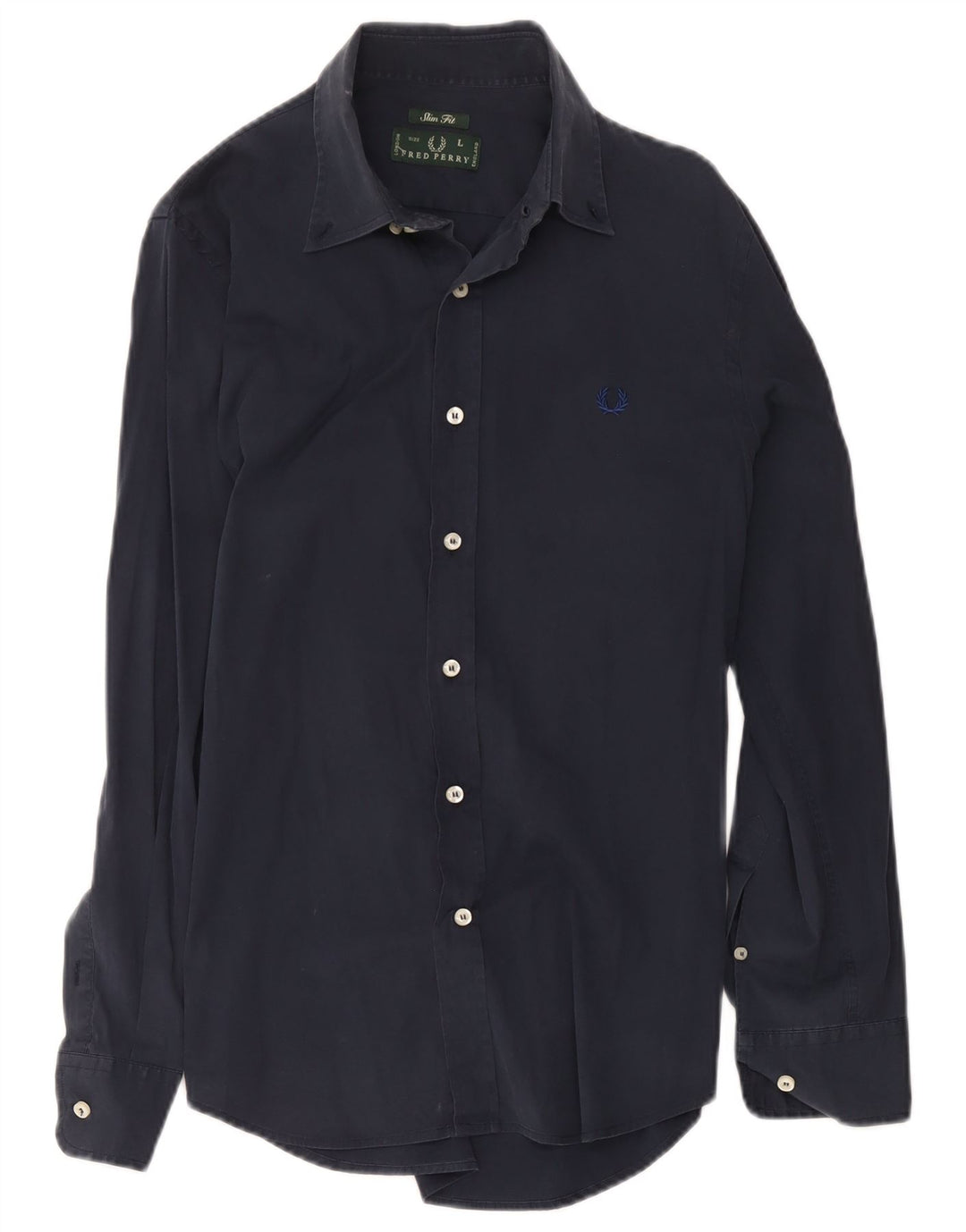 Fred Perry Chemise Slim Fit Homme Grand Bleu Marine Coton