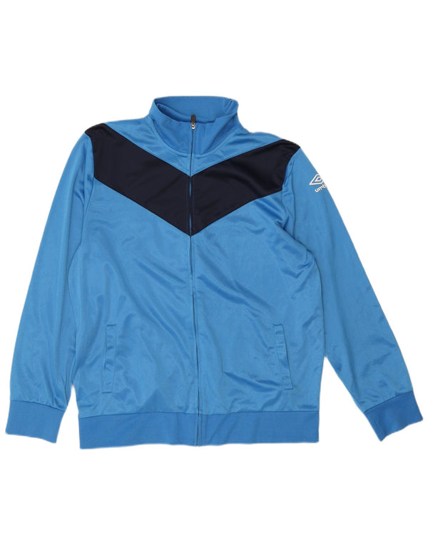 Umbro Veste de survêtement pour homme 2XL Bleu Colorblock Polyester
