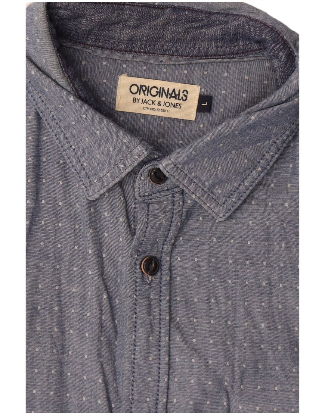 Jack & Jones Chemise Homme Large Bleu Pois Coton