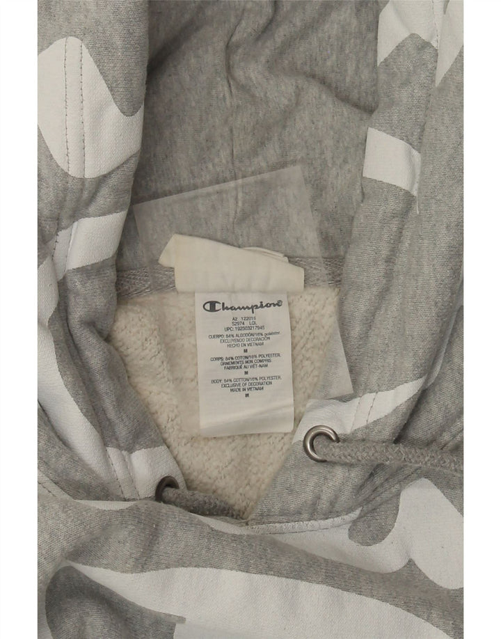 Champion Pull à Capuche Graphique Homme Gris Moyen Coton