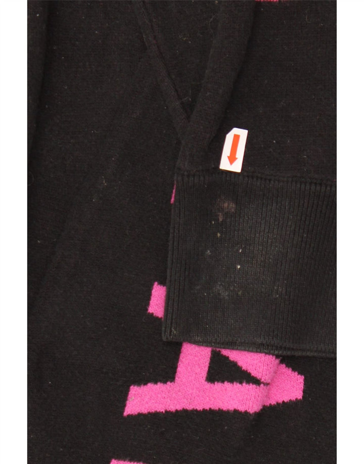 CALVIN KLEIN JEANS Pull court pour femme UK 14 Noir moyen