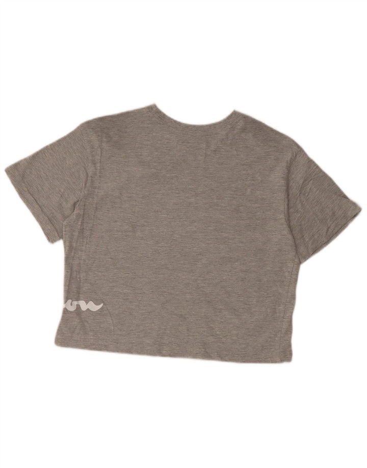 CHAMPION T-shirt court graphique pour femme UK 10 petit coton gris