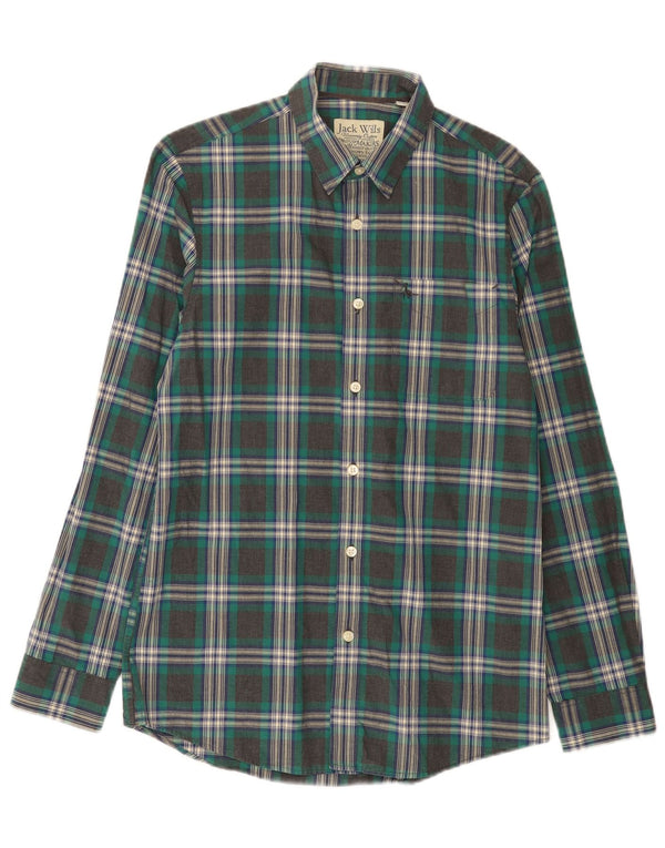 Jack Wills Chemise Homme Petit Carreau Gris Coton