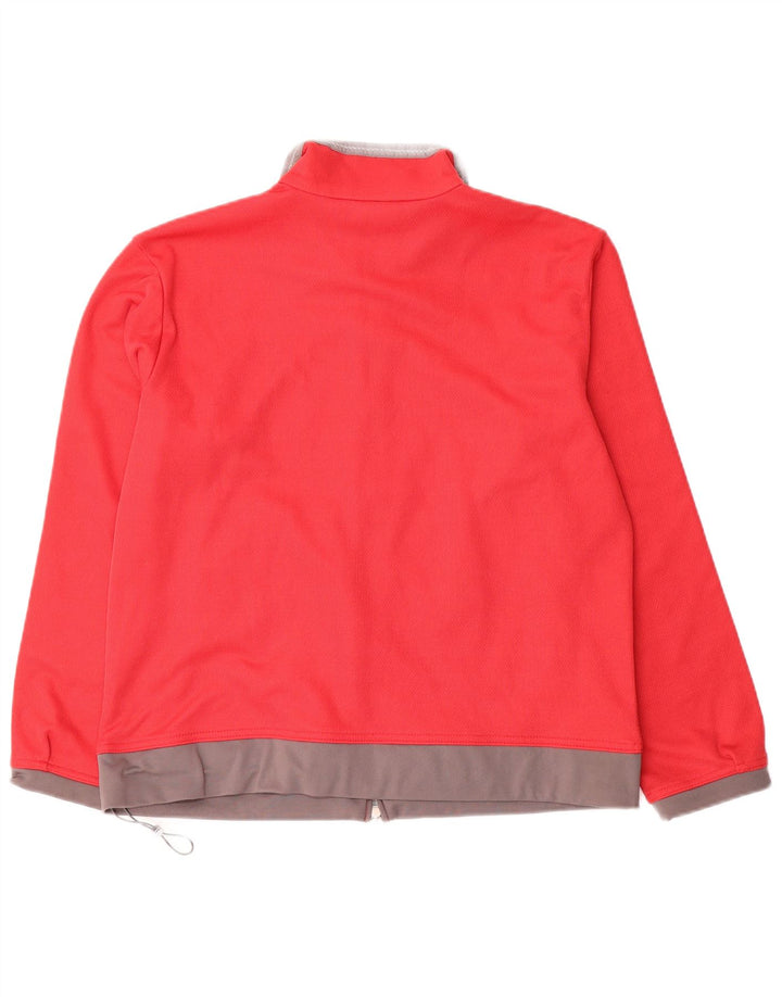 Diadora Veste de survêtement surdimensionnée pour femme UK 10 Small Rouge Colourblock