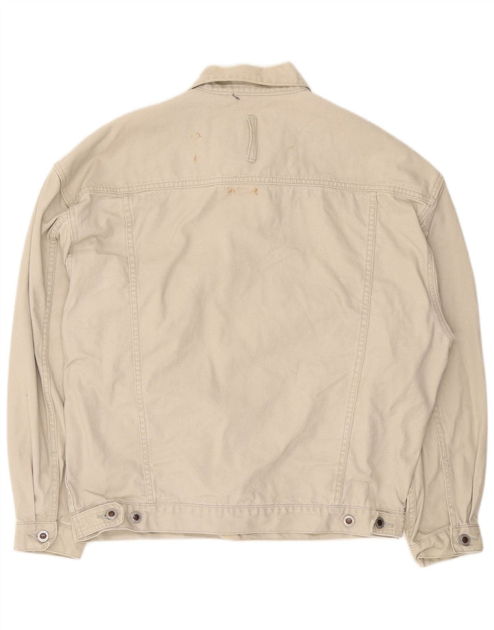 EDDIE BAUER Veste Bomber Homme UK 38 Coton Beige Moyen