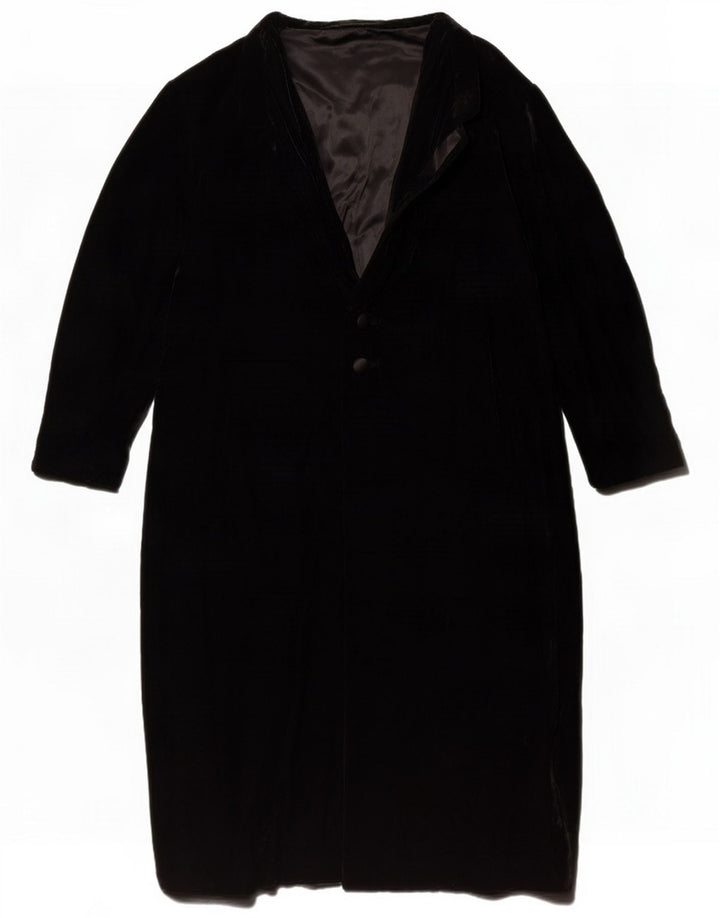 Vintage Womens Overcoat UK 14 Medium Black