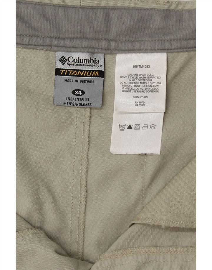 Columbia Short Cargo W34 Homme Large Gris Nylon