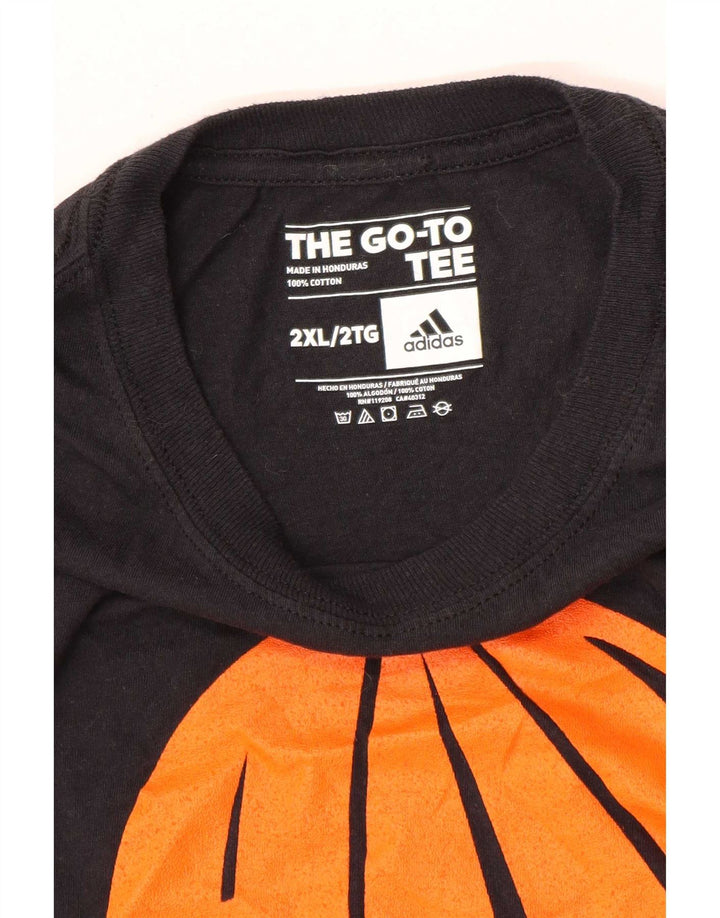 Adidas Haut graphique à manches longues pour homme en coton noir 2XL