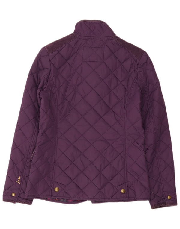 Joules Veste matelassée pour femme UK 10 Small Violet Polyester