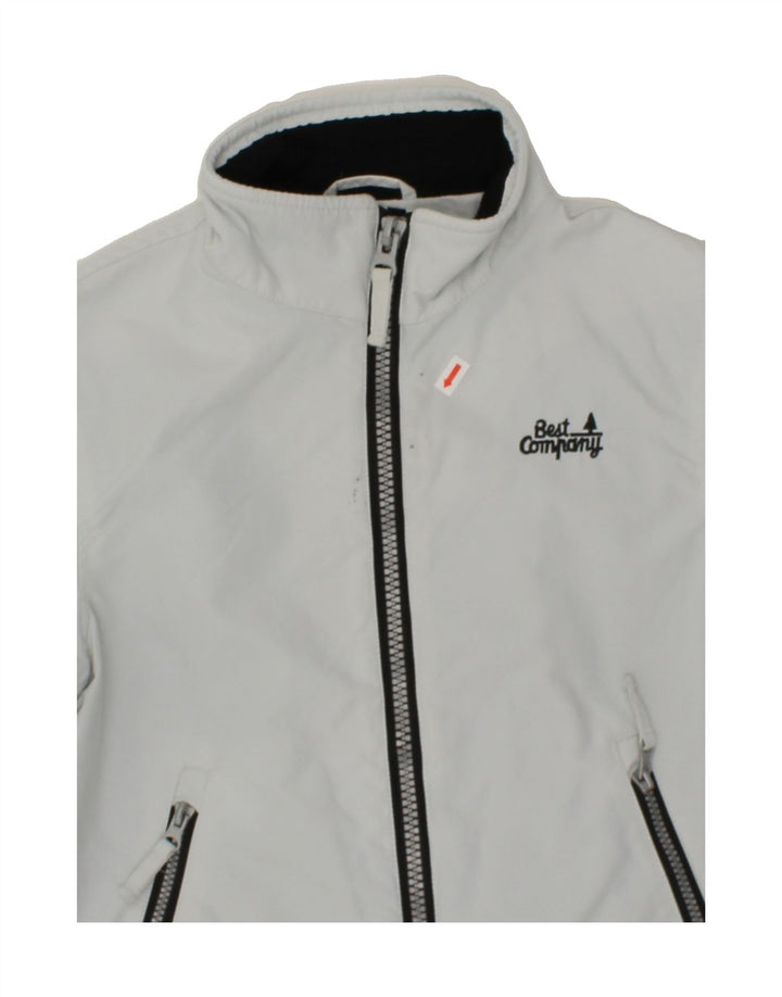 BEST COMPANY Boys Graphic Bomber Jacket 9-10 Years Grey Polyamide Vintage Best Company and Second-Hand Best Company from Messina Hembry 