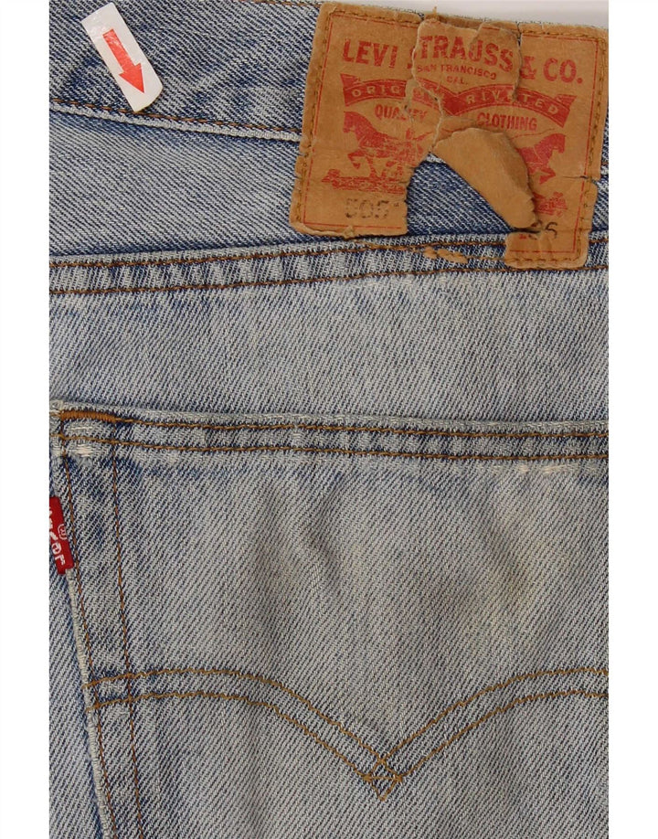 Levi's Jean Droit 505 Vieilli Homme W34 L28 Bleu Coton