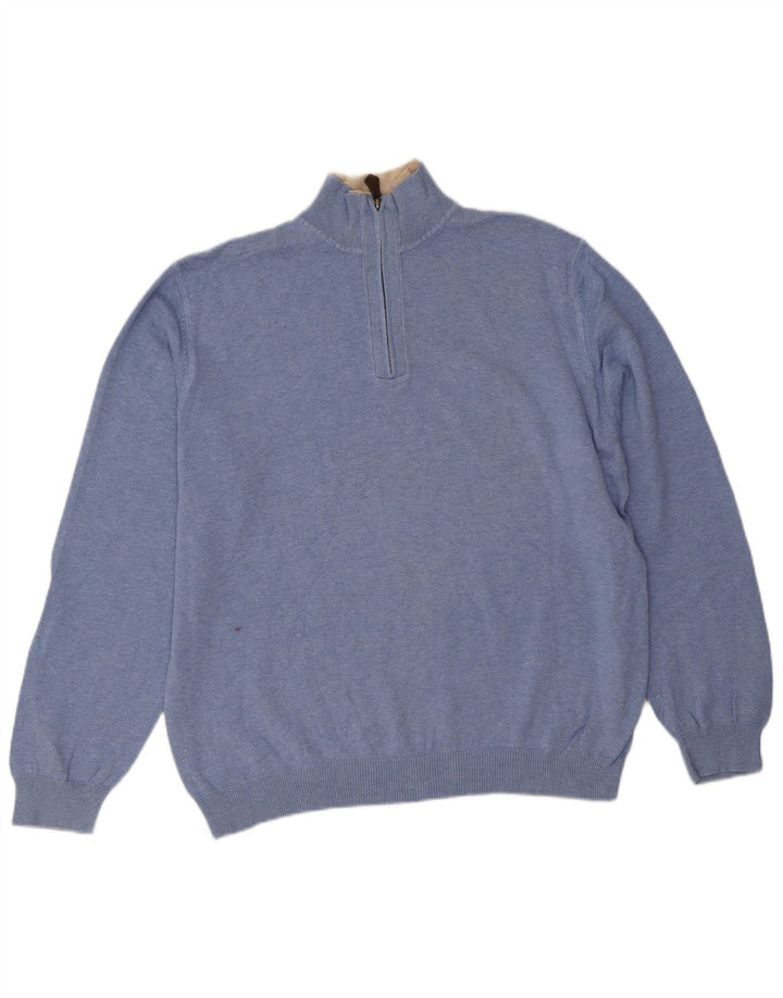 Massimo Dutti Pull col zippé pour homme XL en coton bleu