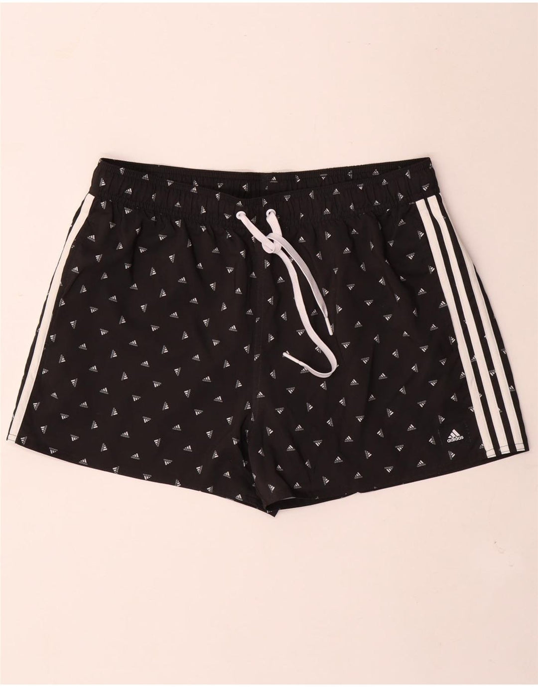 Adidas Short de bain graphique pour hommes, grand, en polyester à pois noirs
