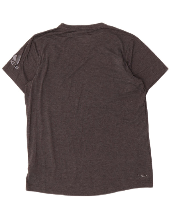Adidas T-Shirt Climalite Graphic Homme Gris Moyen Polyester