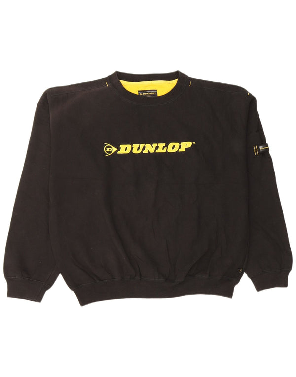 Dunlop Homme Graphic Sweatshirt Jumper XL Noir Coton