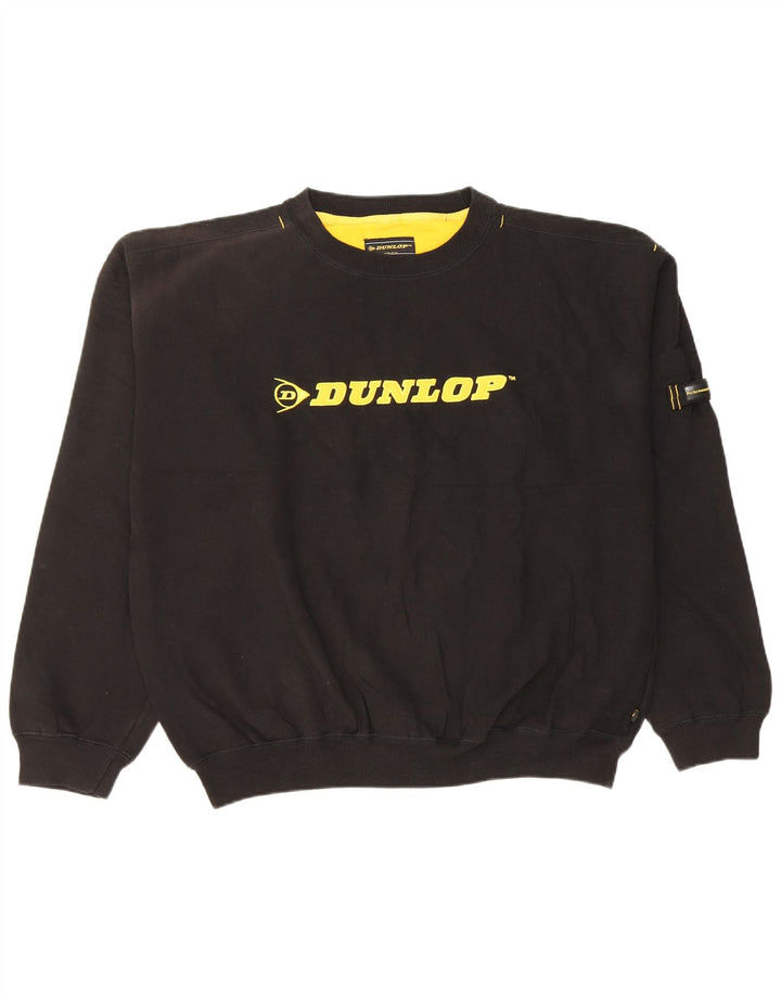 Dunlop Homme Graphic Sweatshirt Jumper XL Noir Coton