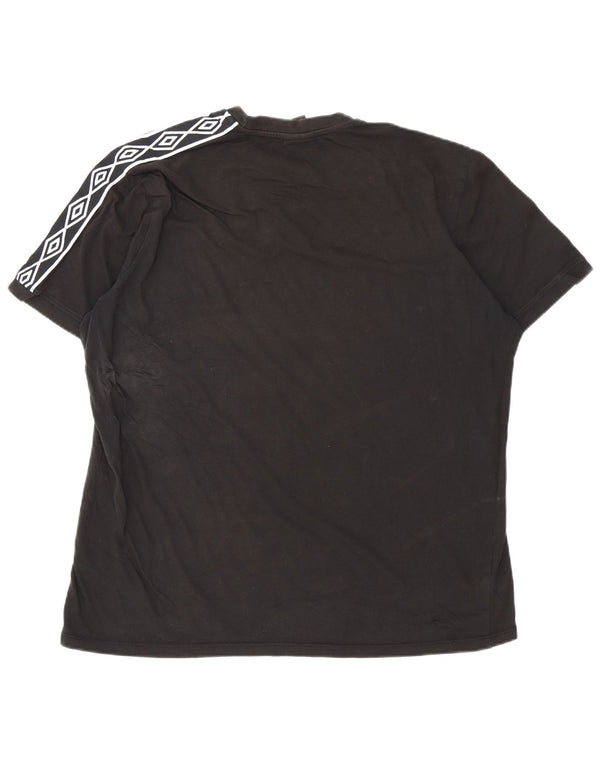 Umbro T-Shirt Graphique Homme Top 2XL Coton Géométrique Noir