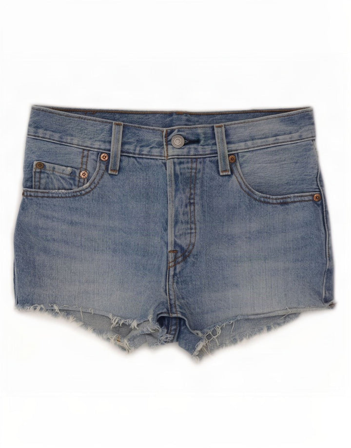 Levi's Short en Jean 501 Femme Small W25 Bleu Coton