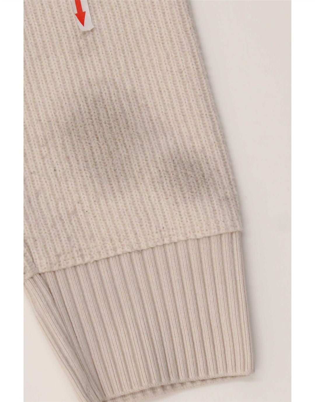 Zara Pull ras du cou pour femme UK 14 Medium Blanc cassé Polyester