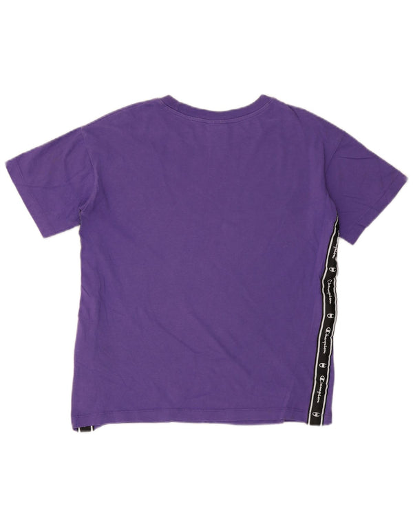 CHAMPION T-Shirt Graphique Homme Petit Violet Colorblock Coton