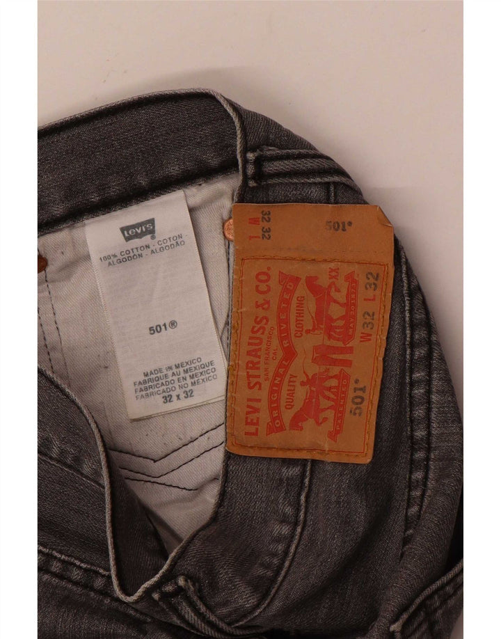 Levi's Jean Droit 501 Homme W32 L32 Gris Coton