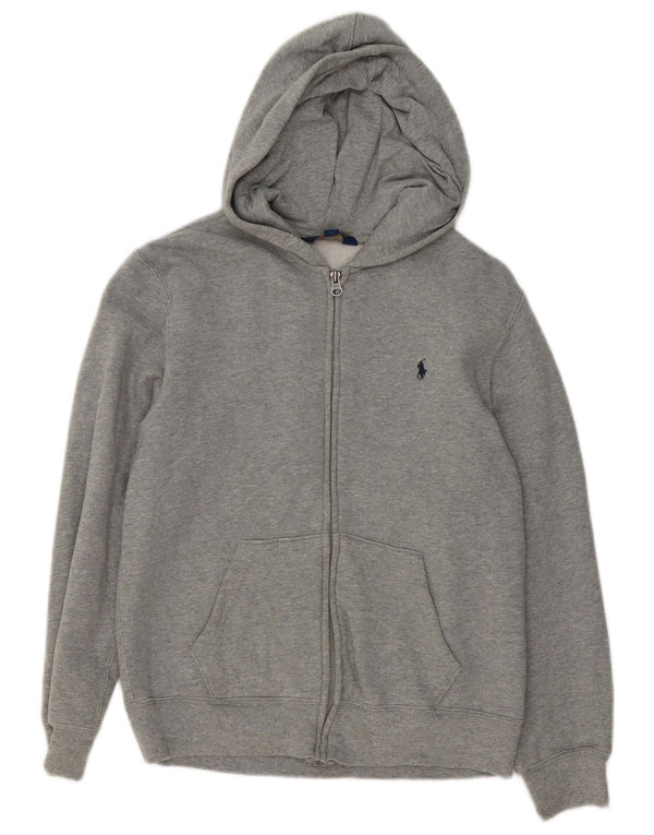 Polo Ralph Lauren Pull à capuche zippé pour garçon 14-15 ans Grand gris moucheté