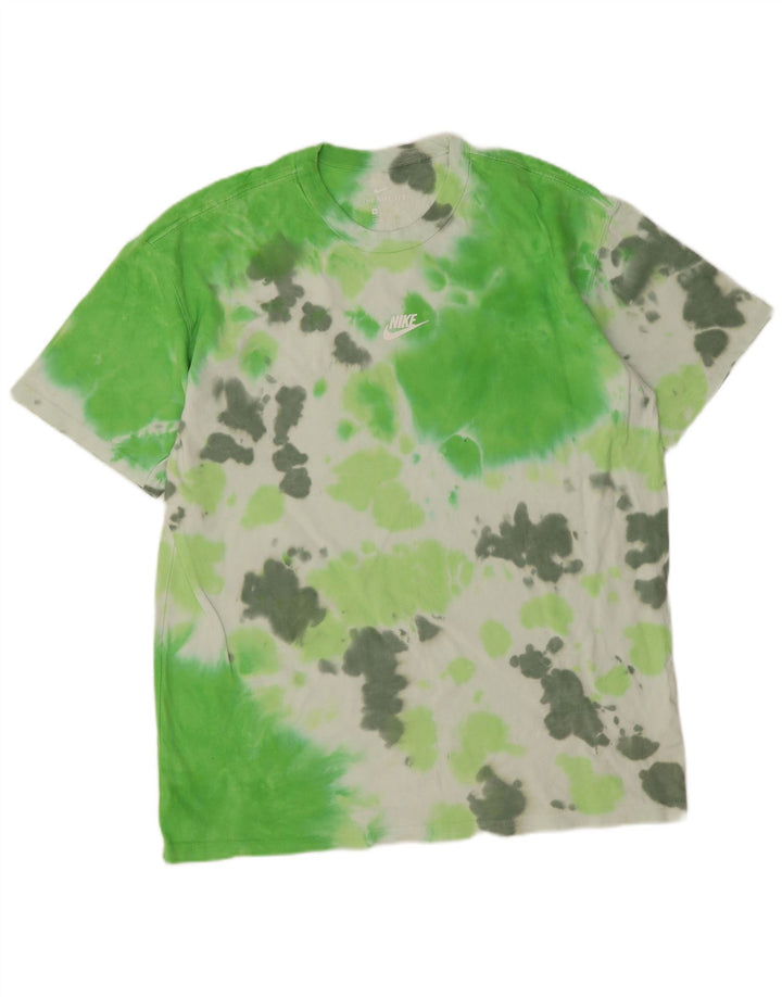Nike T-Shirt Homme Vert Moyen Tie Dye Coton
