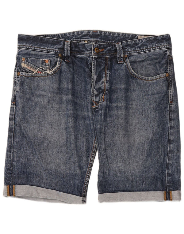 Diesel Short en jean W34 pour homme en coton bleu moyen