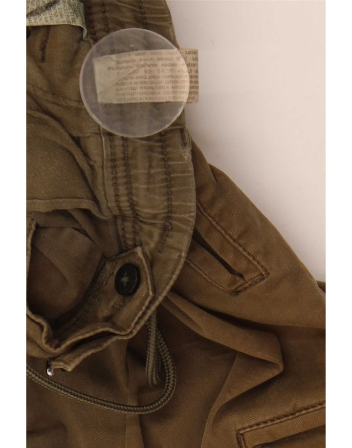 Zara Pantalon Cargo Joggers Homme Moyen W31 L28 Kaki Coton