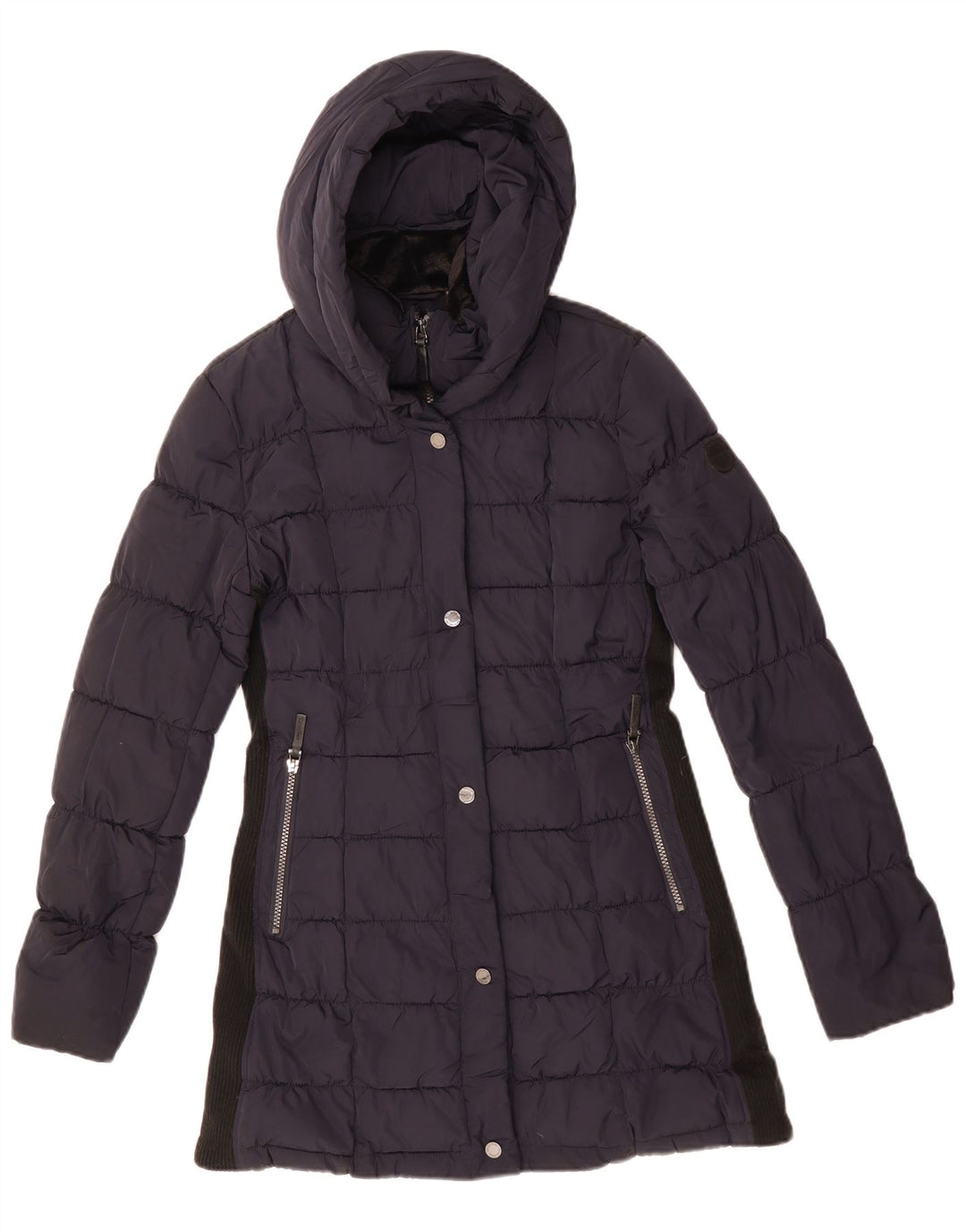 CALVIN KLEIN Manteau matelassé surdimensionné pour femme UK 10 Small Bleu marine