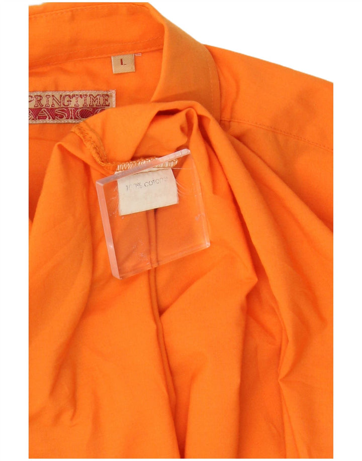 Chemise Homme Vintage Grand Coton Orange